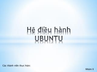 Hệ điều hành UBUNTU