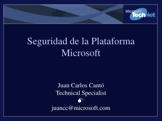 Seguridad de la Plataforma Microsoft