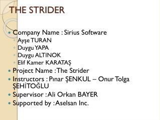 THE STRIDER