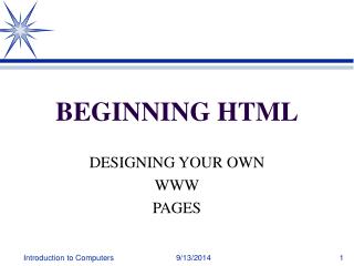 BEGINNING HTML