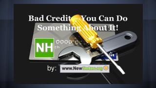 Bad Credit – You Can Do Something About It!