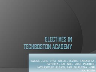 Electives in TechBoston Academy
