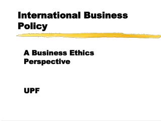 International Business Policy