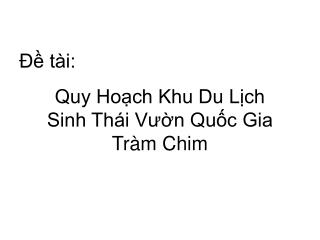 Đề tài: