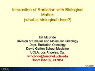 Objectives: Know the characteristics of ionizing radiation that make it useful for RT