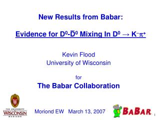 New Results from Babar: Evidence for D 0 -D 0 Mixing In D 0 → K - p +