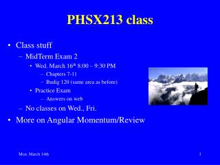 PHSX213 class