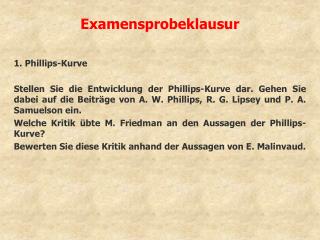 Examensprobeklausur