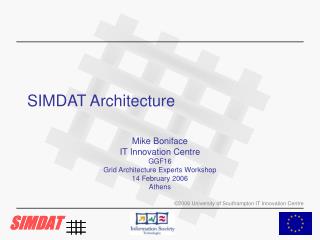 SIMDAT Architecture