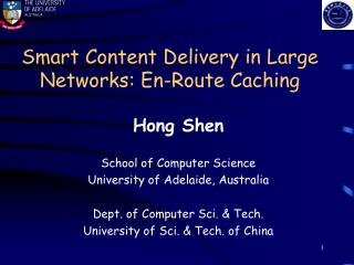 Smart Content Delivery in Large Networks: En-Route Caching