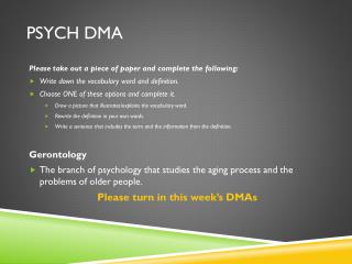 Psych DMA