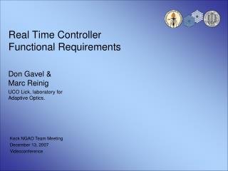 Real Time Controller Functional Requirements