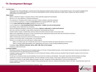 T4- Development Manager