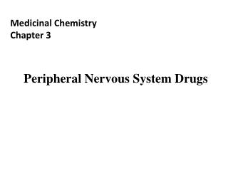 Medicinal Chemistry Chapter 3