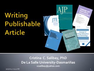 Writing Publishable Article