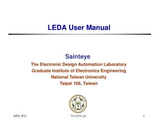 LEDA User Manual