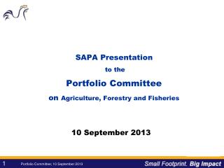 SAPA Presentation to the Portfolio Committee on Agriculture, Forestry and Fisheries