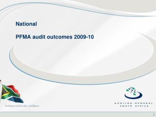 National PFMA audit outcomes 2009-10