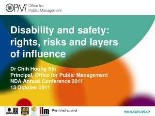 Disability and safety: rights, risks and layers of influence