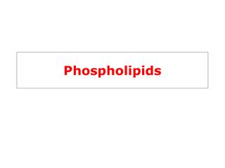 Phospholipids