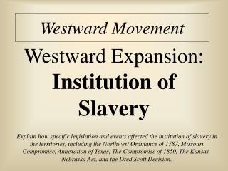 Westward Movement