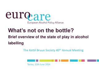 What’s not on the bottle? Brief overview of the state of play in alcohol labelling