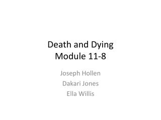 Death and Dying Module 11-8