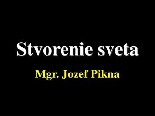 Stvorenie sveta