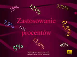 Zastosowanie procentów