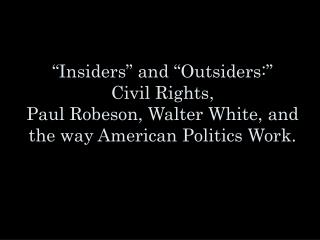 Civil Rights: Great Depression and World War II