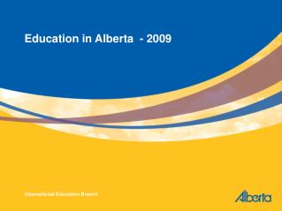Education in Alberta - 2009