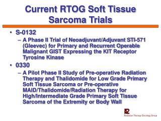 Current RTOG Soft Tissue Sarcoma Trials