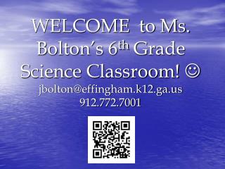 6 TH GRADE SCHEDULE Ms. Bolton – Room 603 8:00-8:30		Arrival of Students/Homeroom