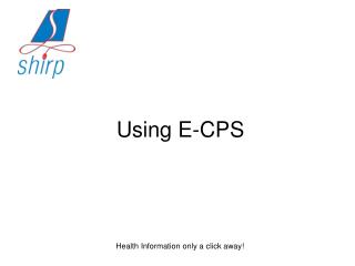 Using E-CPS