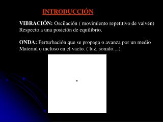 VIBRACIÓN: Oscilación ( movimiento repetitivo de vaivén) Respecto a una posición de equilibrio.