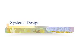 Systems Design