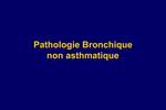 Pathologie Bronchique non asthmatique