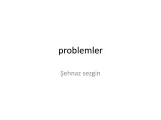 problemler