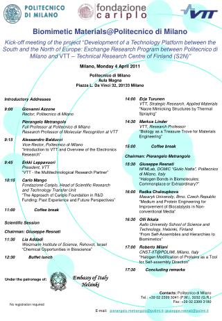 Biomimetic Materials@Politecnico di Milano