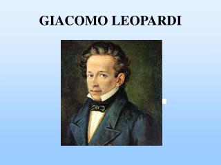 GIACOMO LEOPARDI