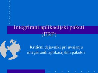Integrirani aplikacijski paketi (ERP)