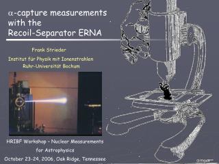 -capture measurements with the Recoil-Separator ERNA