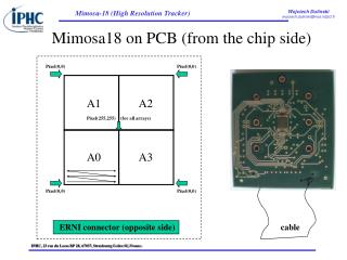 Mimosa18 on PCB (from the chip side)