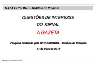 DATA CONTROL - Instituto de Pesquisa