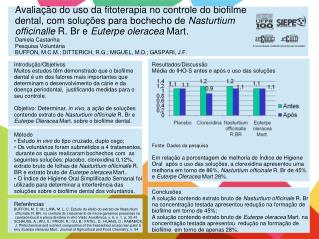 Introdução/Objetivos Muitos estudos têm demonstrado que o biofilme