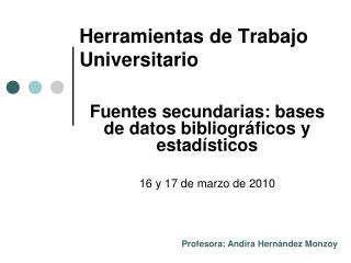 Herramientas de Trabajo Universitario