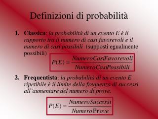 Definizioni di probabilità