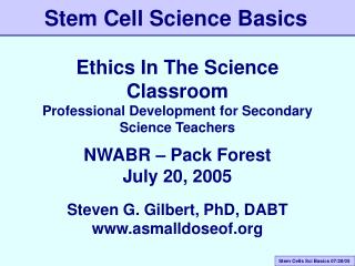 Stem Cell Science Basics