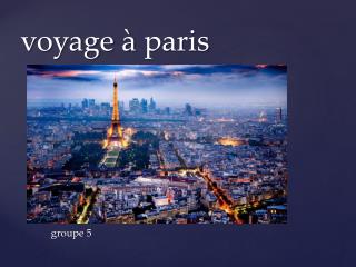 voyage à paris