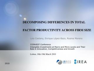 DECOMPOSING DIFFERENCES IN TOTAL FACTOR PRODUCTIVITY ACROSS FIRM SIZE